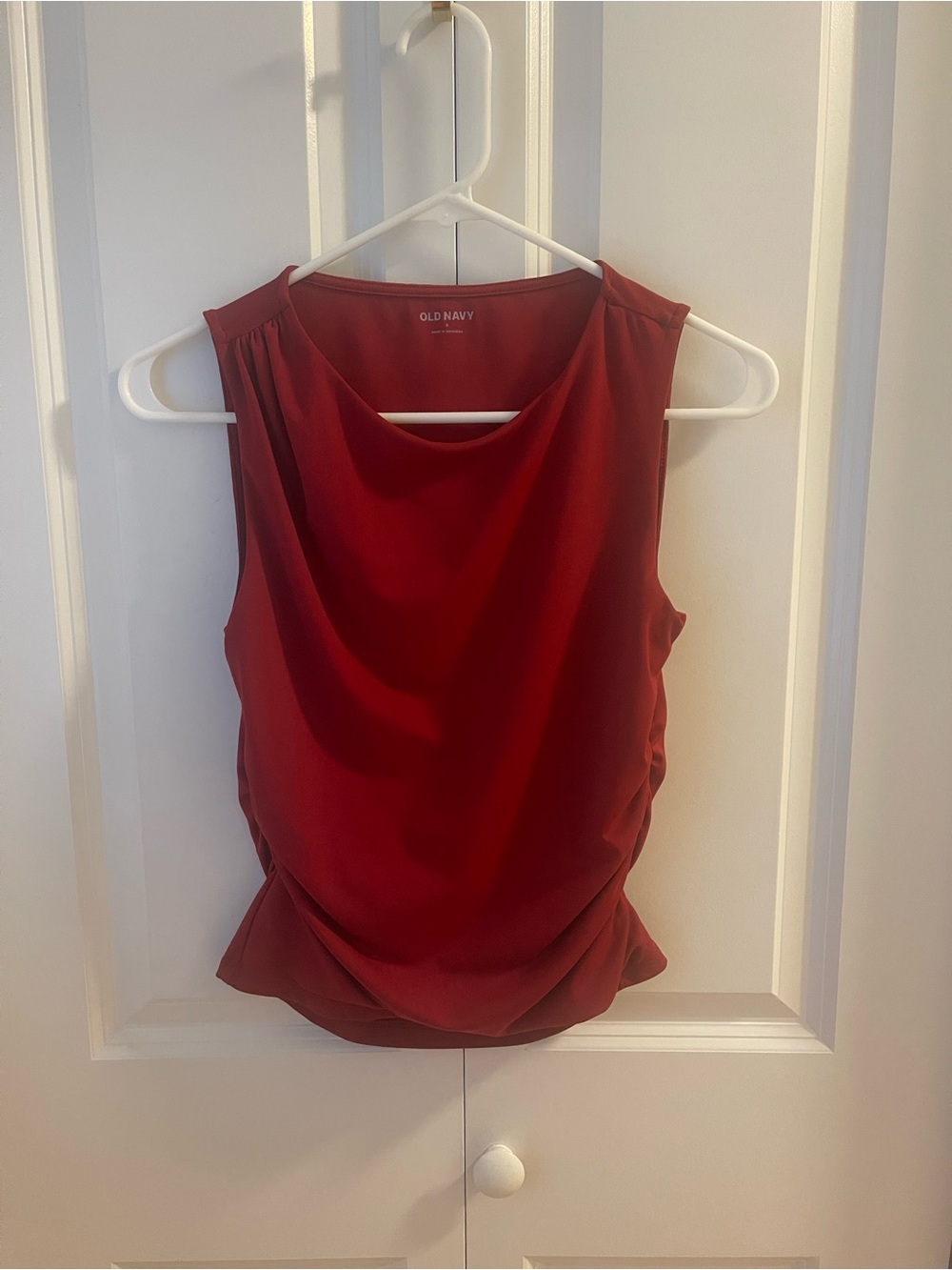 Old Navy - Red Sleeveless Draped Cowl Neck